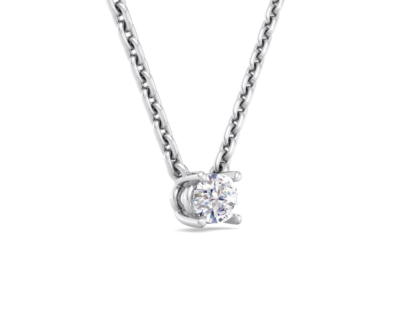 Oval East-West Lab Diamond Pendant (.20ct. tw.) (7427235872952)