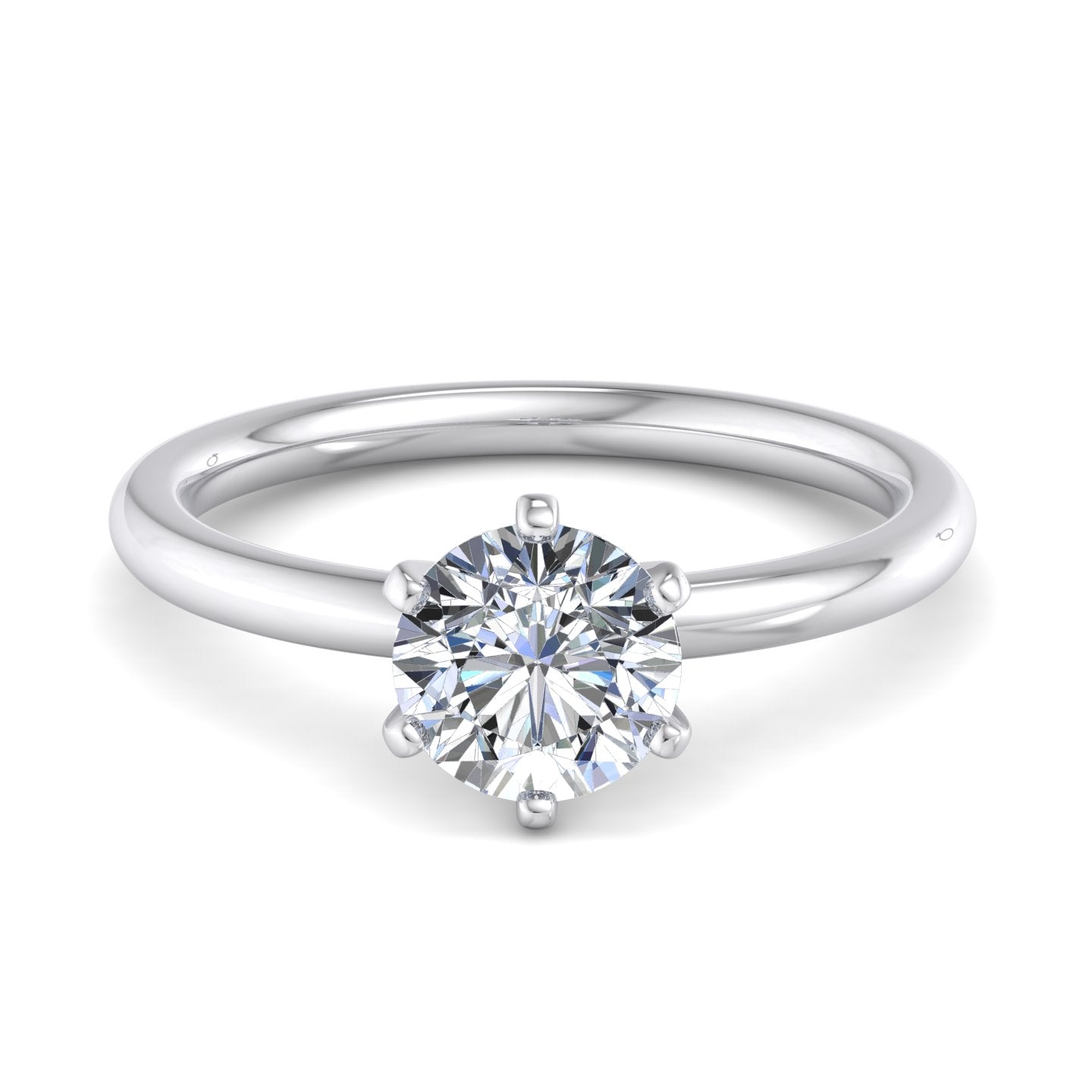 Ilana 6 Prong Solitaire Ring with Moissanite (7398454034616)