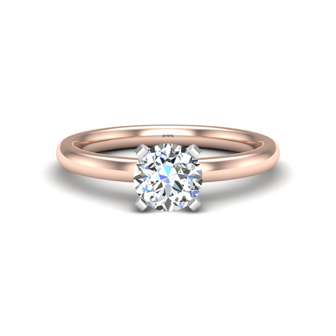 Lillian 4 Prong Solitaire Engagement Ring with Moissanite (7290595770552)