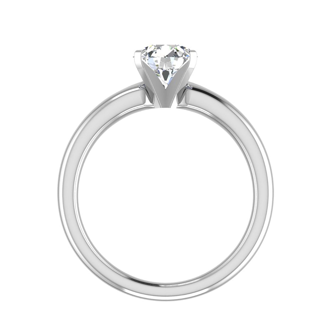 Lillian 4 Prong Solitaire Engagement Ring with Moissanite (7290595770552)