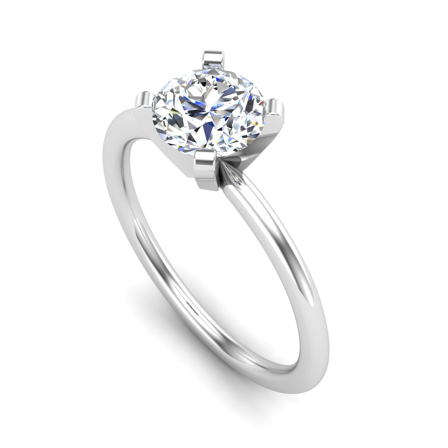 Kinley 4 Prong Solitaire Engagement Ring with Moissanite (7288517329080)