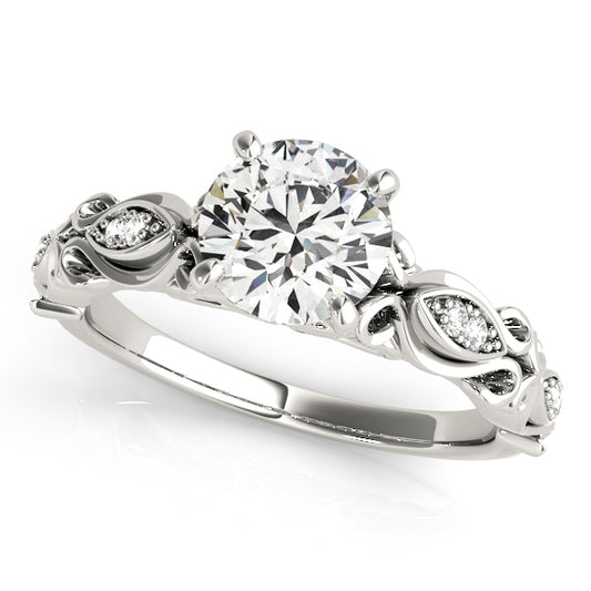 Kieran Vintage Inspired Engagement Ring with Moissanite (7290325696696)