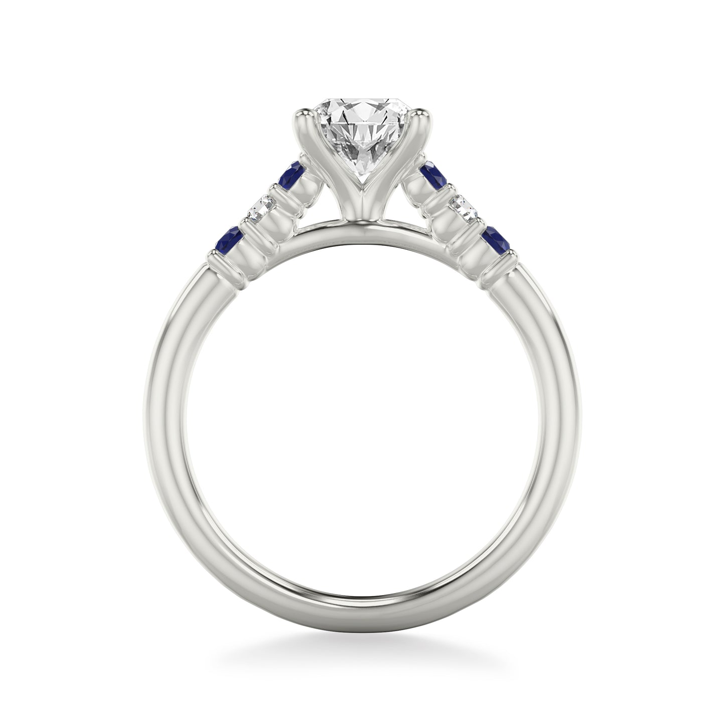 Harleigh Sapphire & Diamond Engagement Ring with Moissanite (7428561830072)