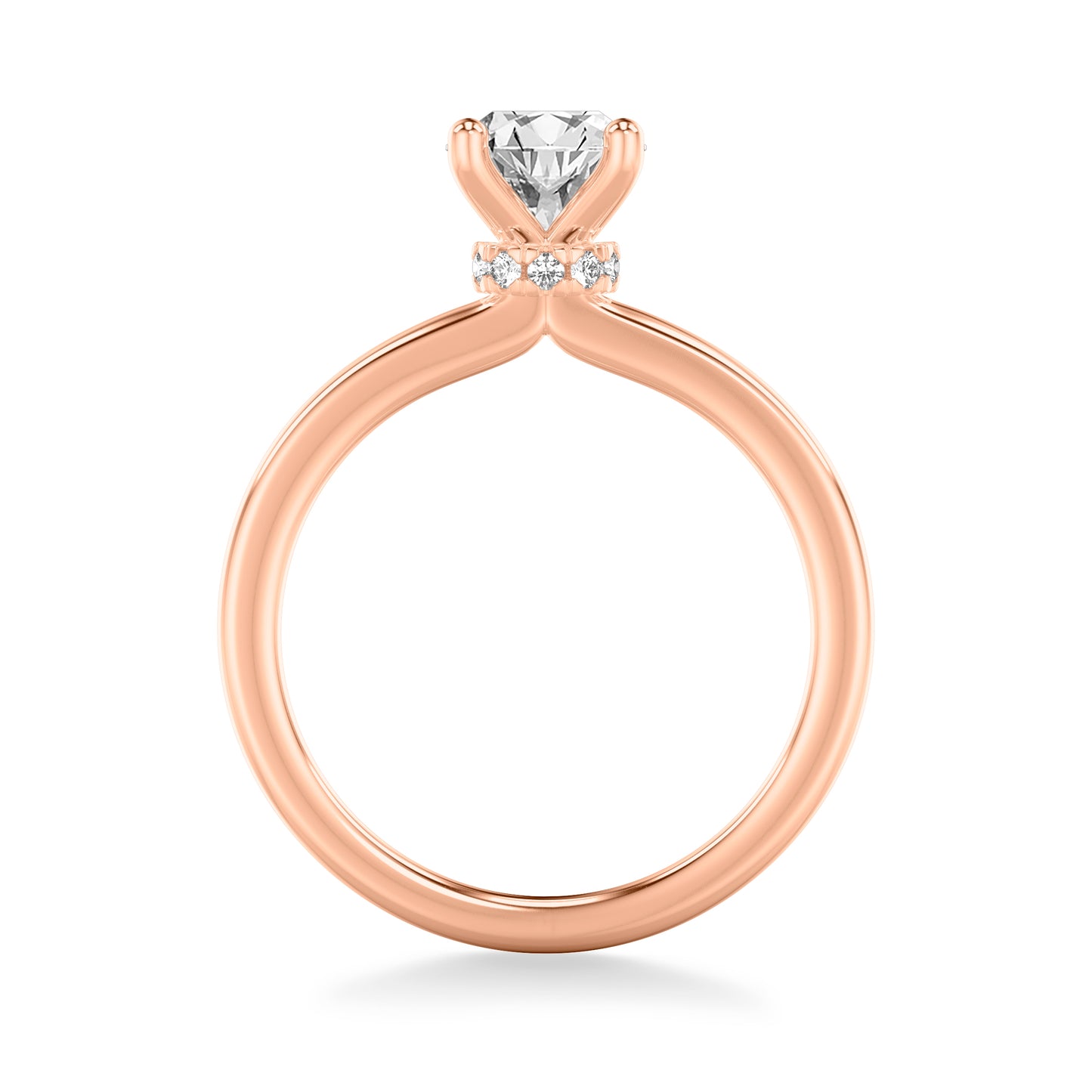 Shannon Diamond Collar Engagement Ring with Moissanite (7352253579448)
