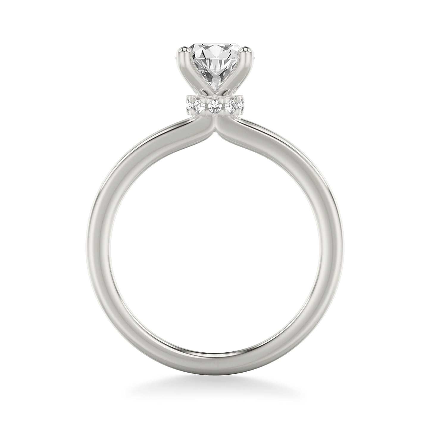 Shannon Diamond Collar Engagement Ring with Moissanite (7352253579448)