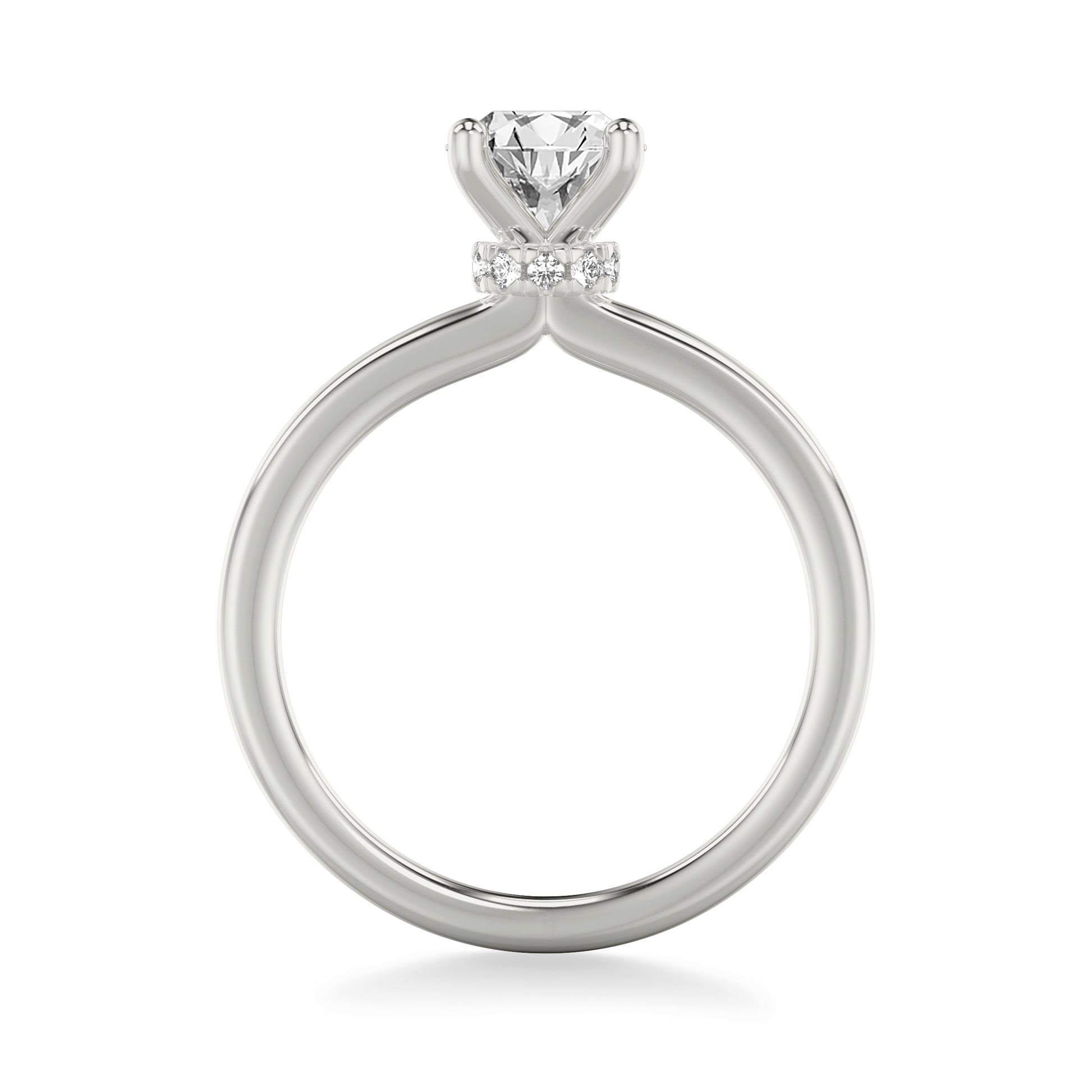 Shannon Diamond Collar Engagement Ring with Moissanite (7352253579448)