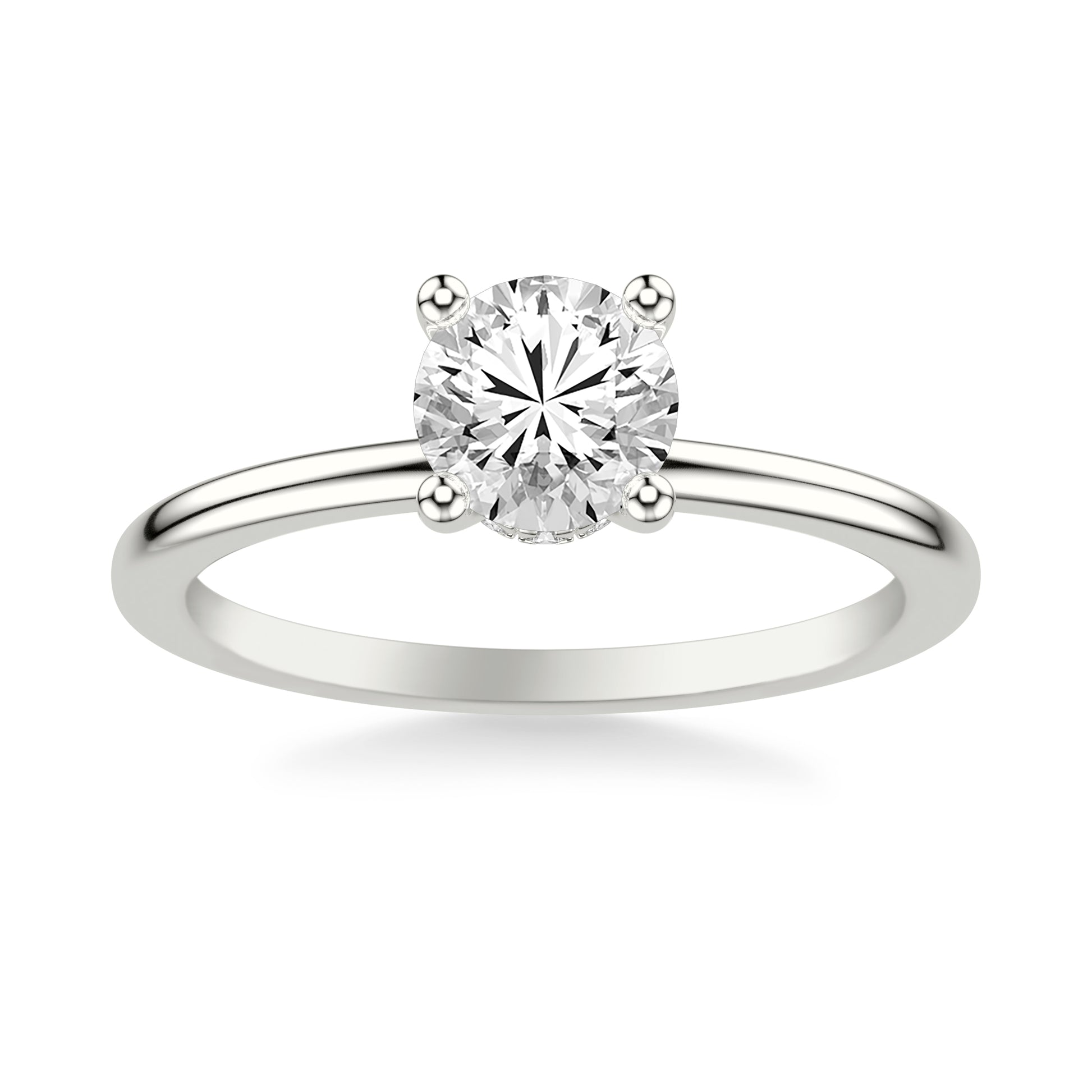 Shannon Diamond Collar Engagement Ring with Moissanite (7352253579448)