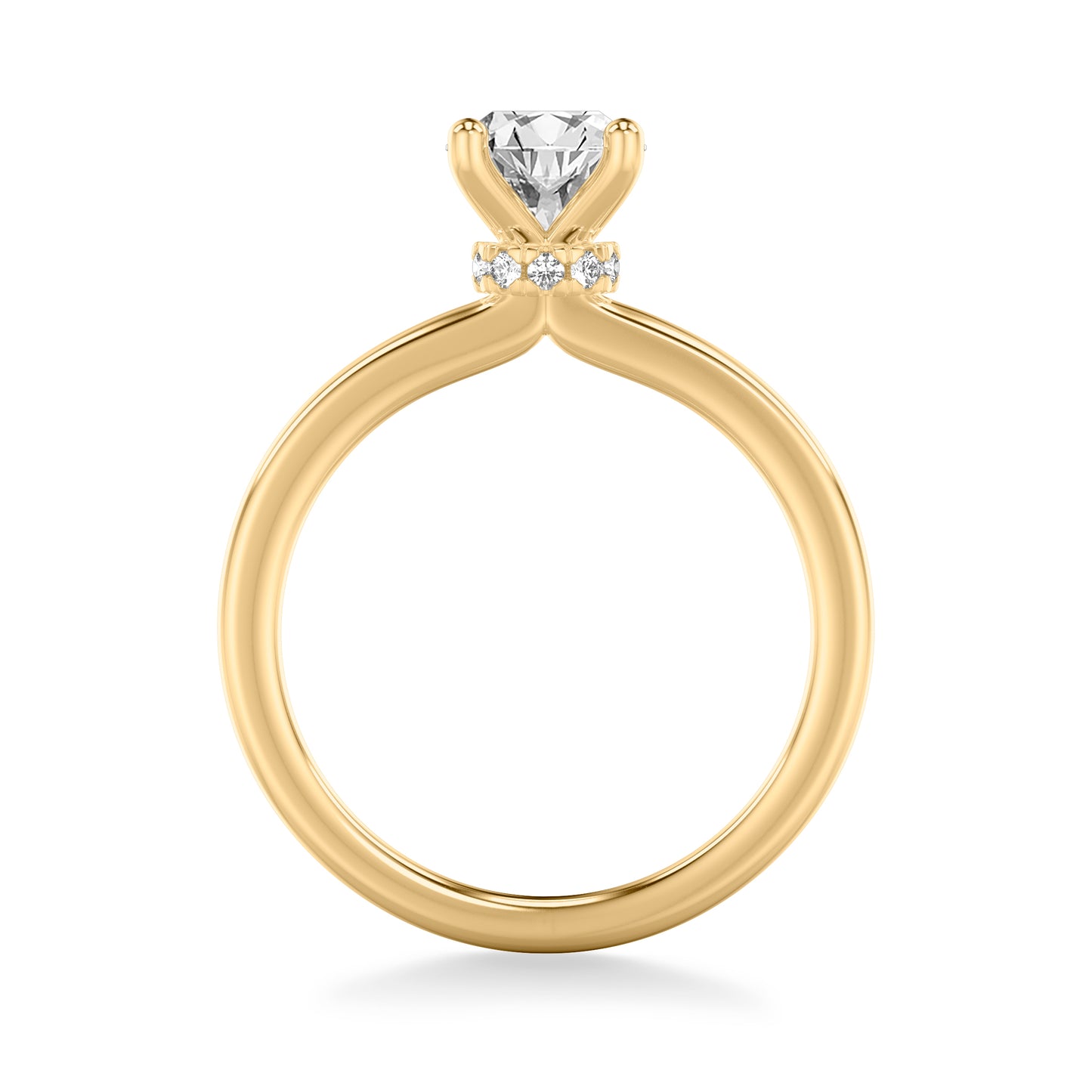 Shannon Diamond Collar Engagement Ring with Moissanite (7352253579448)