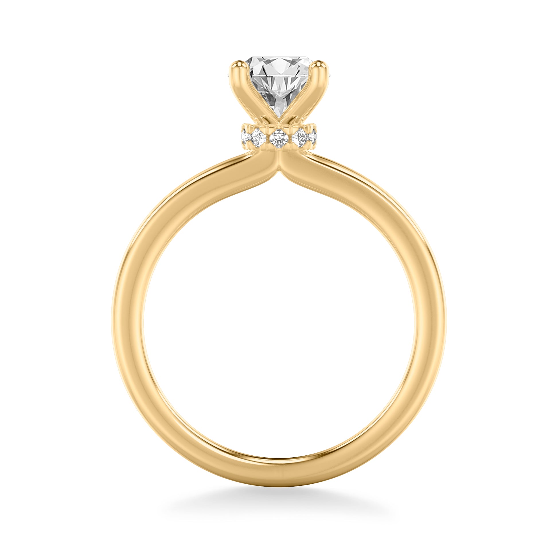 Shannon Diamond Collar Engagement Ring with Moissanite (7352253579448)