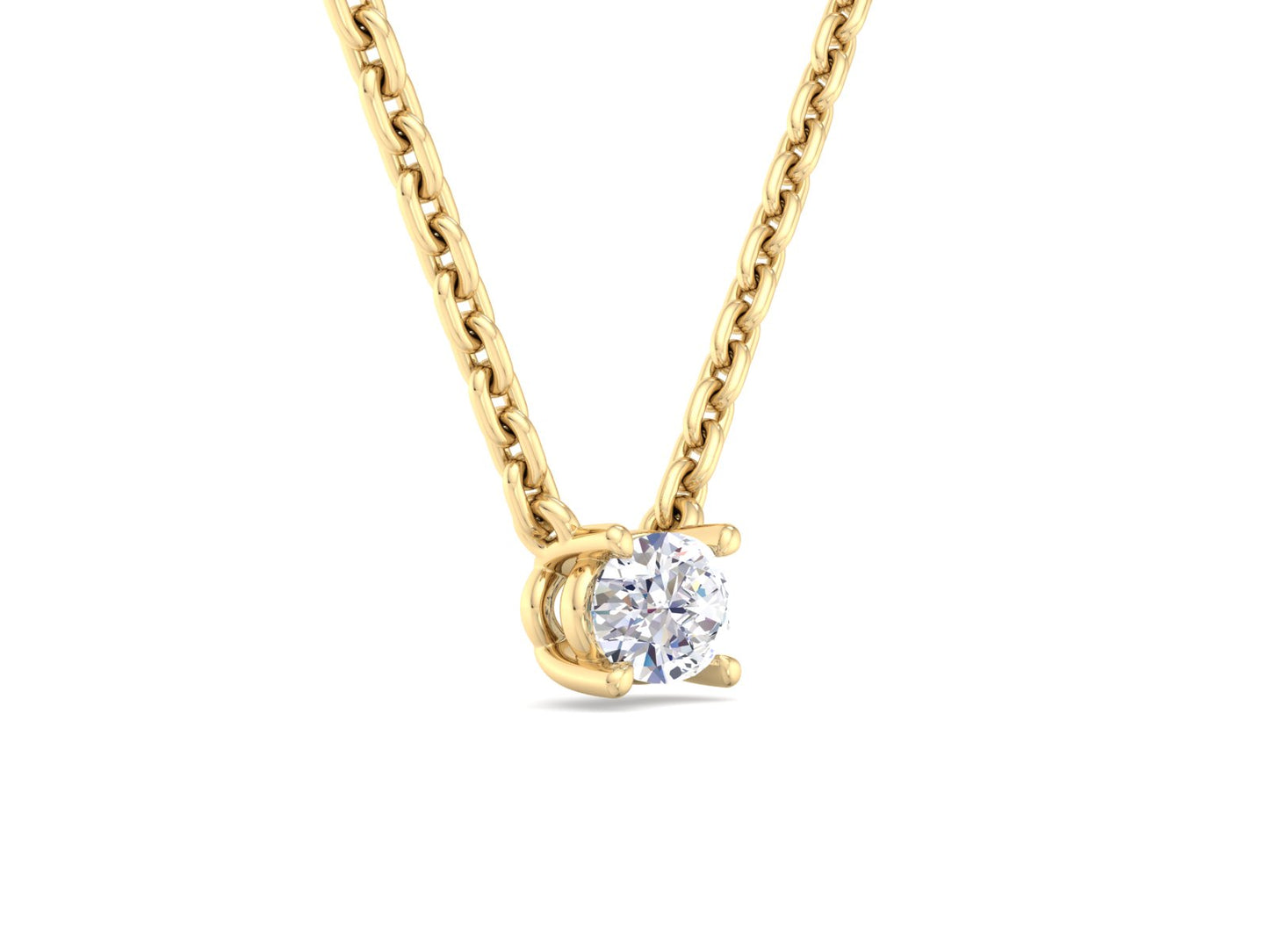 Oval East-West Lab Diamond Pendant (.20ct. tw.) (7427235872952)