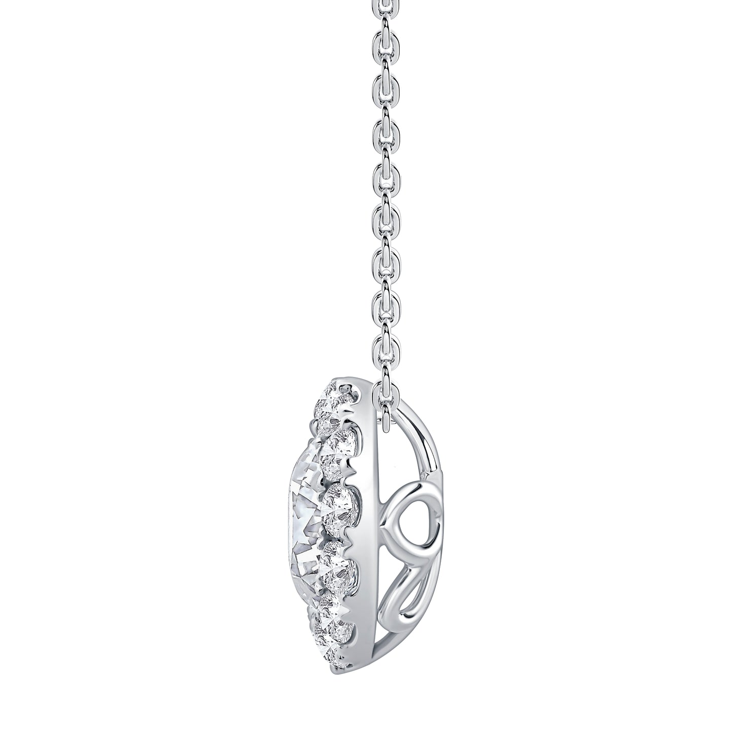 Round Lab Diamond Halo Pendant (1.33ct tw) (7302517883064)