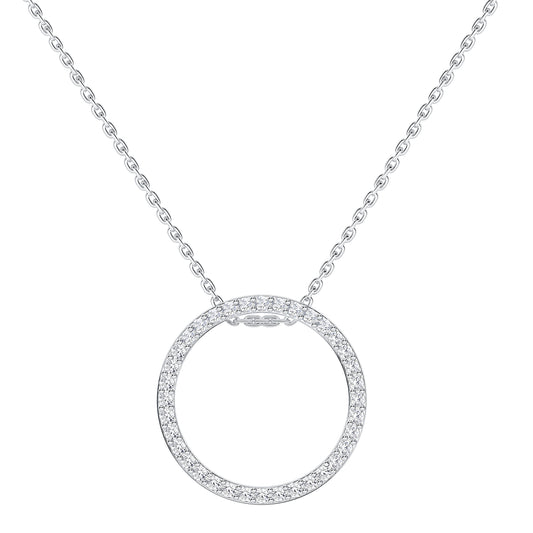 Petite Circular Diamond Pendant (7355629764792)
