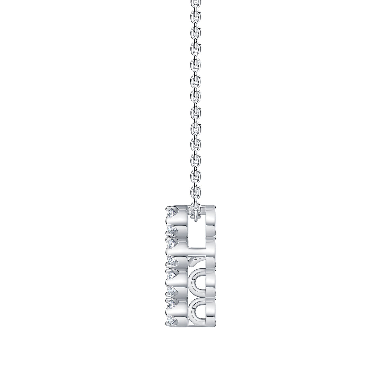 Petite Lab Diamond Cross Pendant (7355651948728)