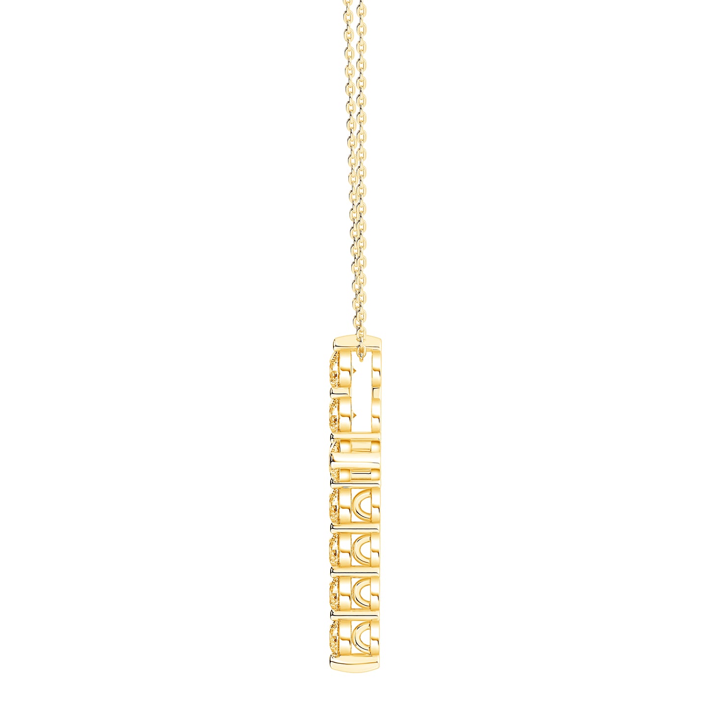 Classic Lab Diamond Cross Pendant (7355667873976)