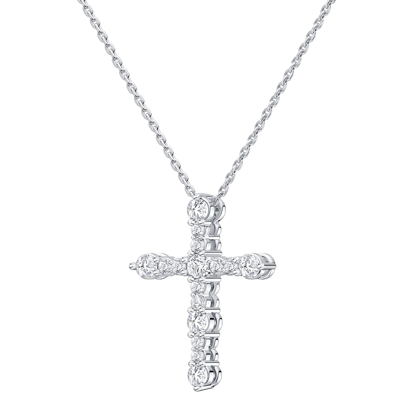 Modern Cross Lab Diamond Pendant (7355702542520)