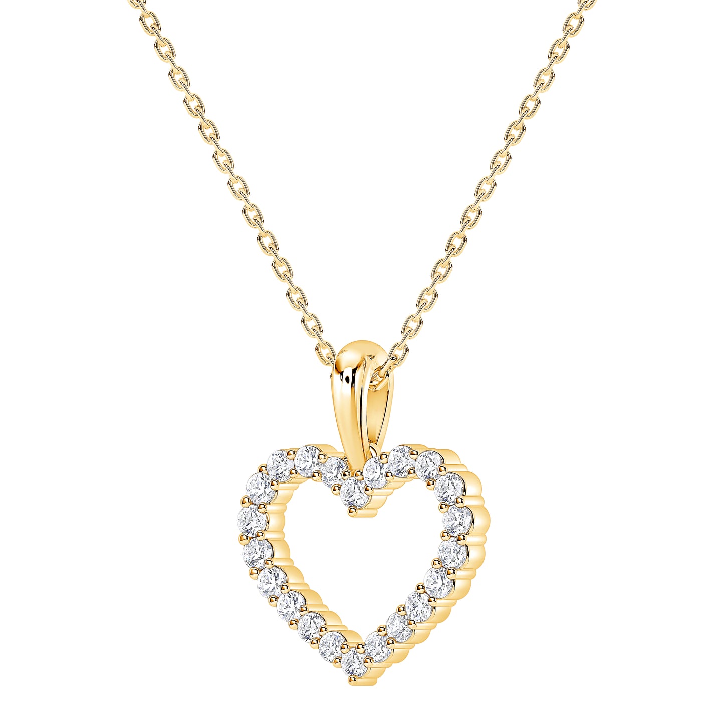 Petite Heart Lab Diamond Pendant (7355737669816)