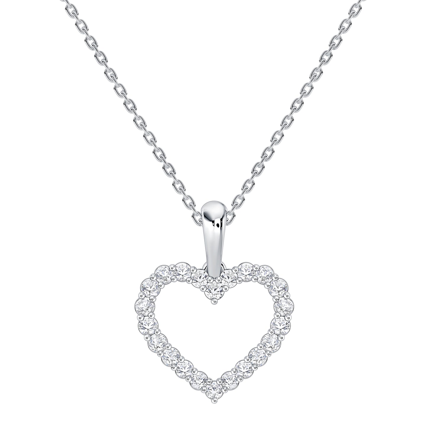 Petite Heart Lab Diamond Pendant (7355737669816)