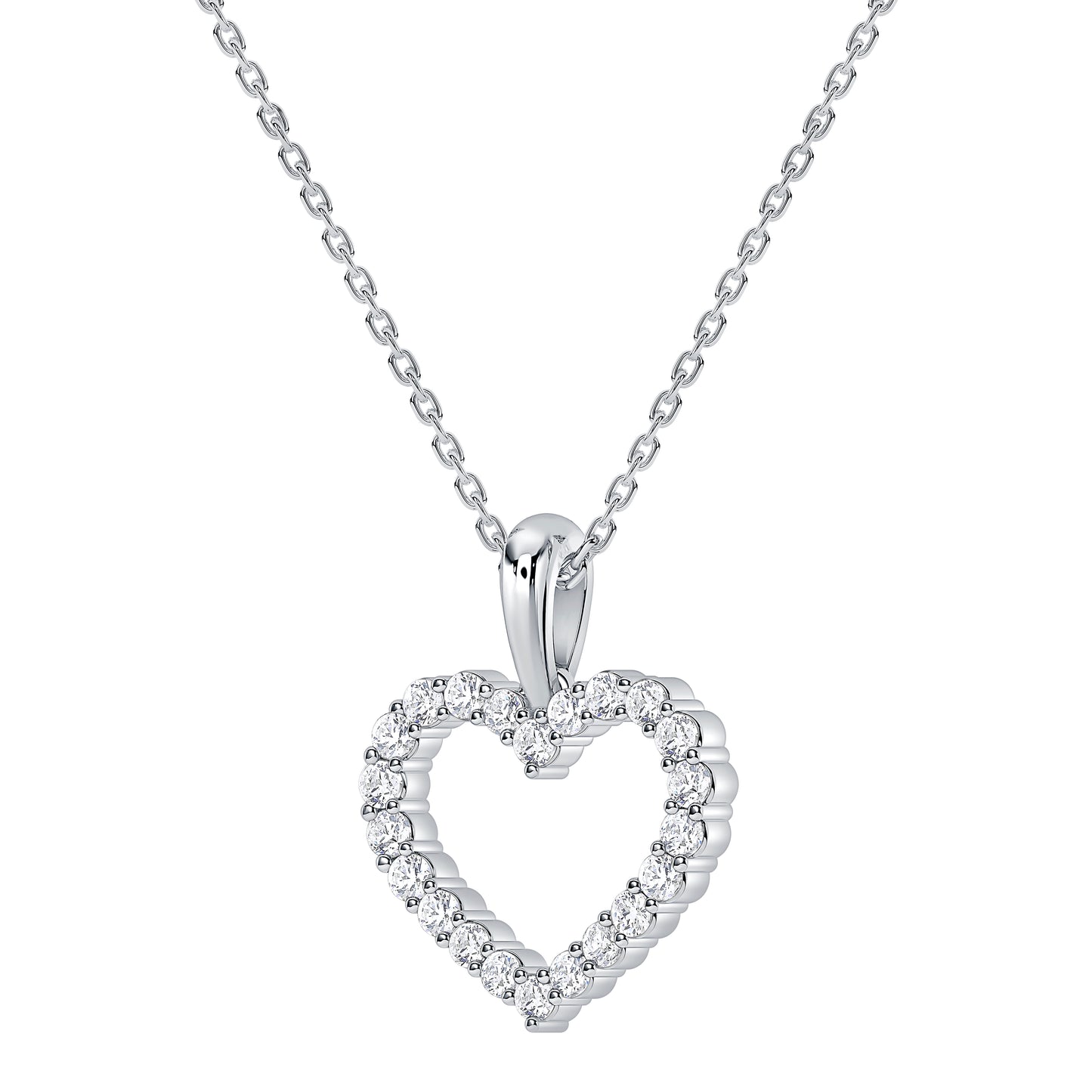 Petite Heart Lab Diamond Pendant (7355737669816)