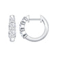 Three-Stone Graduated Lab Diamond Hoop Earring (7356407349432)