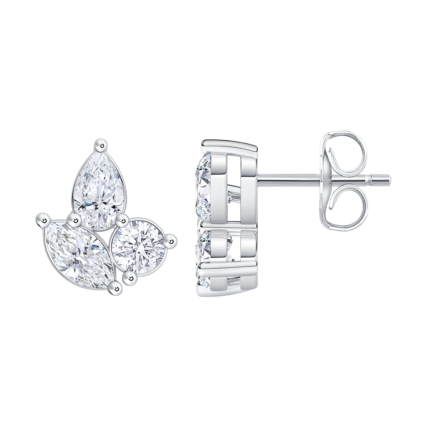 Mixed Shape Diamond Stud Earring (1.00ct tw) (7356421341368)