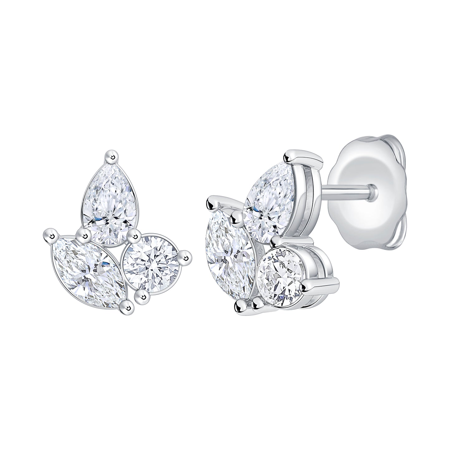 Mixed Shape Diamond Stud Earring (1.00ct tw) (7356421341368)