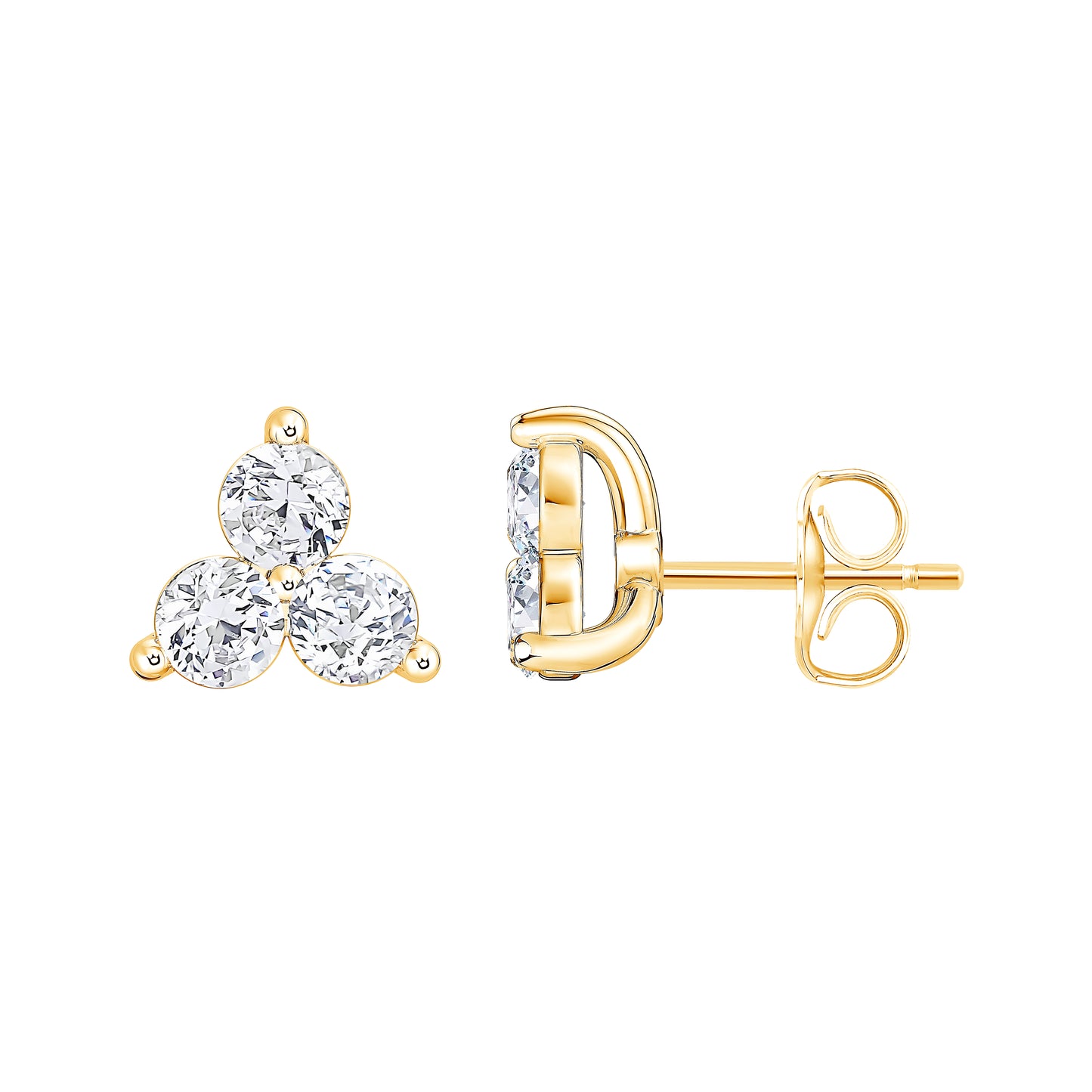 Trio Lab Diamond Stud Earring (7356422193336)