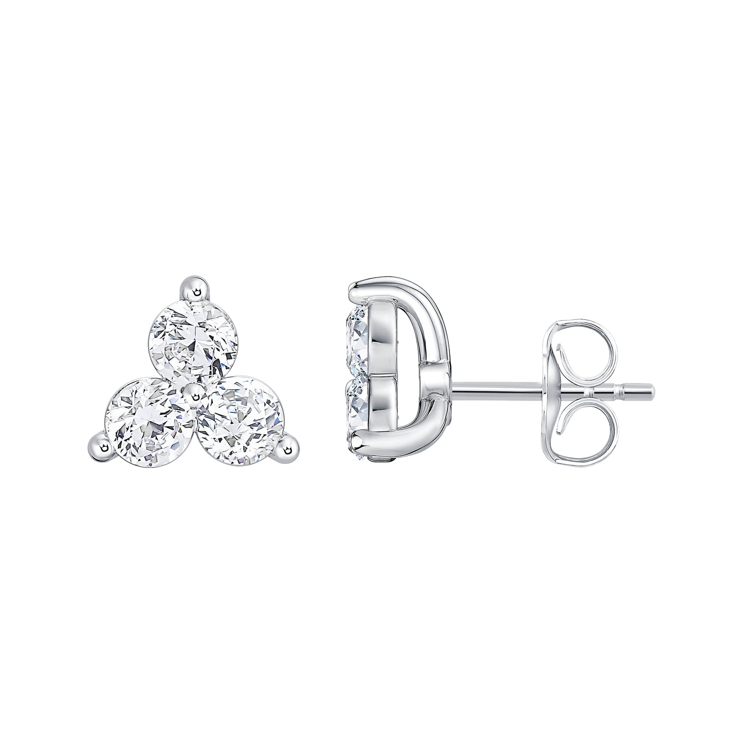 Trio Lab Diamond Stud Earring (7356422193336)