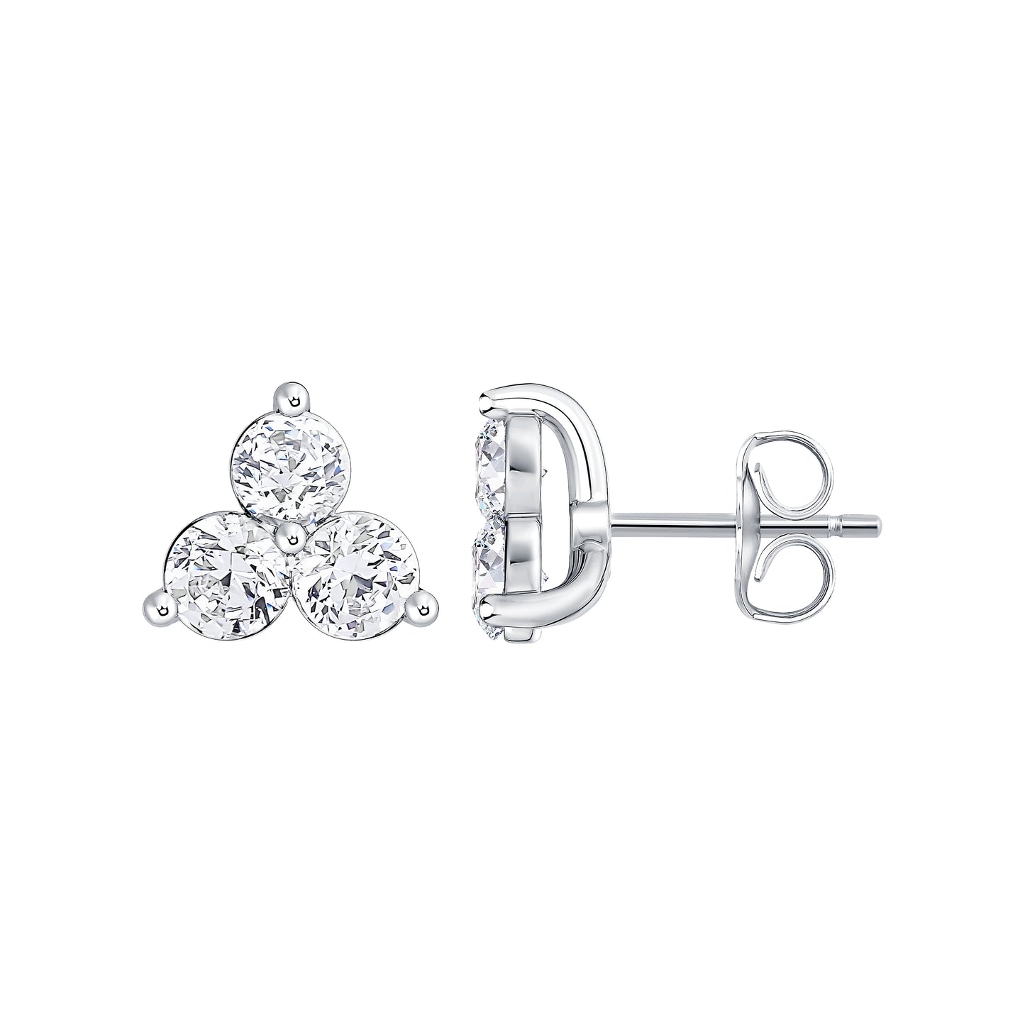 Trio Lab Diamond Stud Earring (7356422193336)