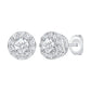 Petite Lab Diamond Halo Stud Earring (7356429598904)