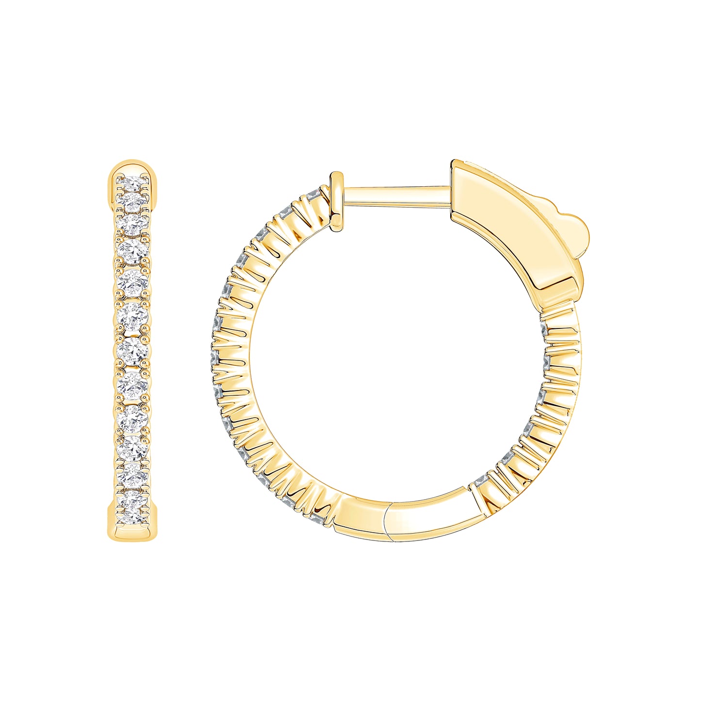 Petite Inside-Out Lab Diamond Hoop (.50 ct tw) (7356506046648)