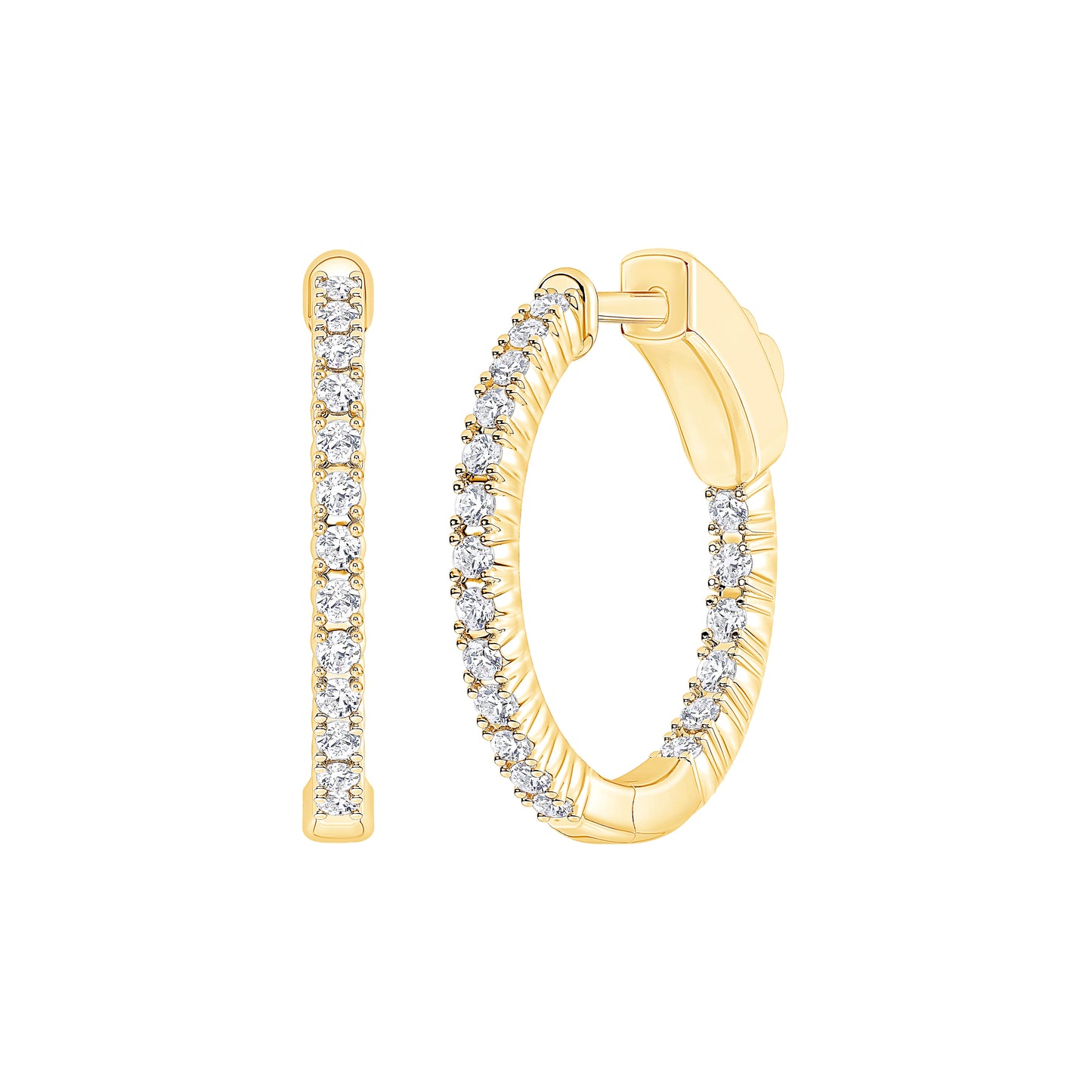 Petite Inside-Out Lab Diamond Hoop (.50 ct tw) (7356506046648)