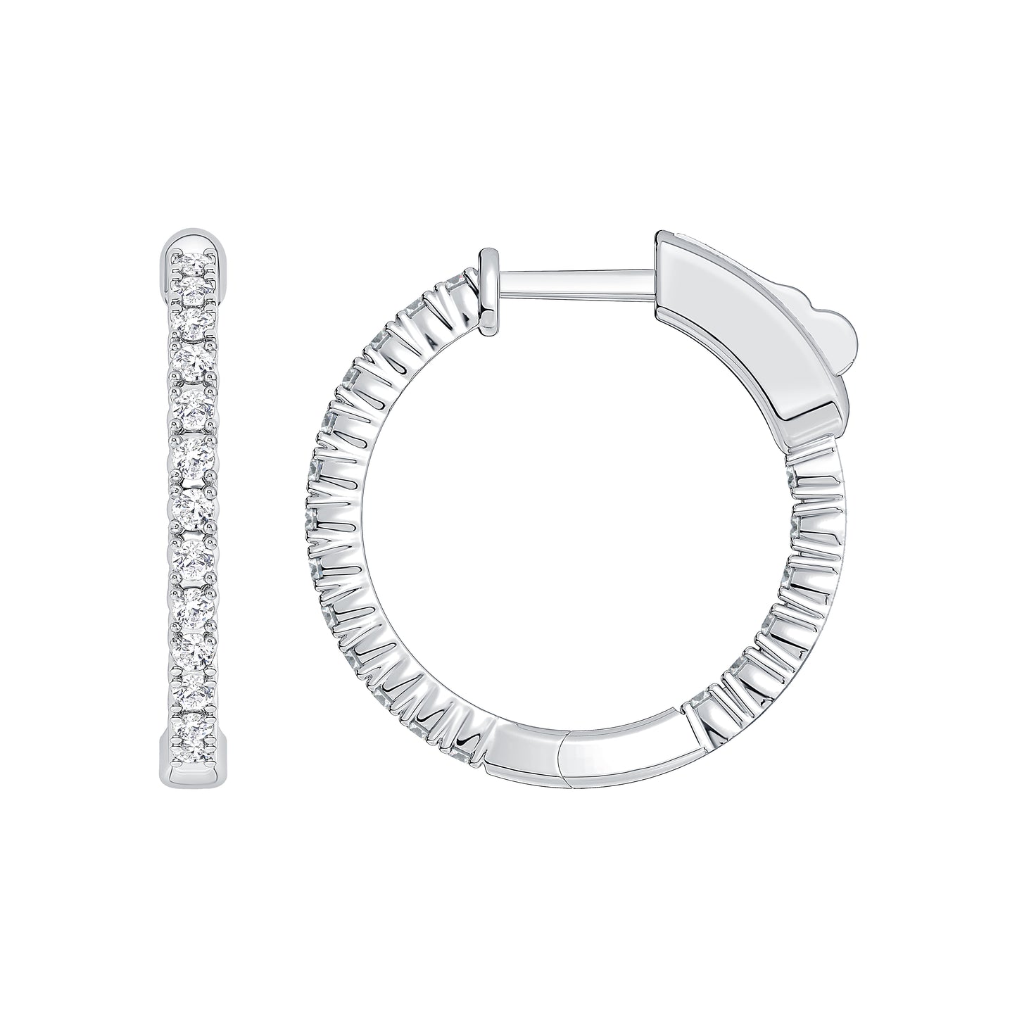 Petite Inside-Out Lab Diamond Hoop (.50 ct tw) (7356506046648)