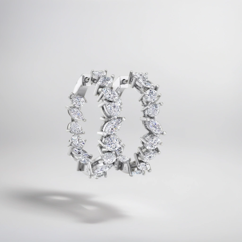 Mixed-Shape Inside-Out Lab Diamond Hoops (4.00ct. tw.) (7427240951992)