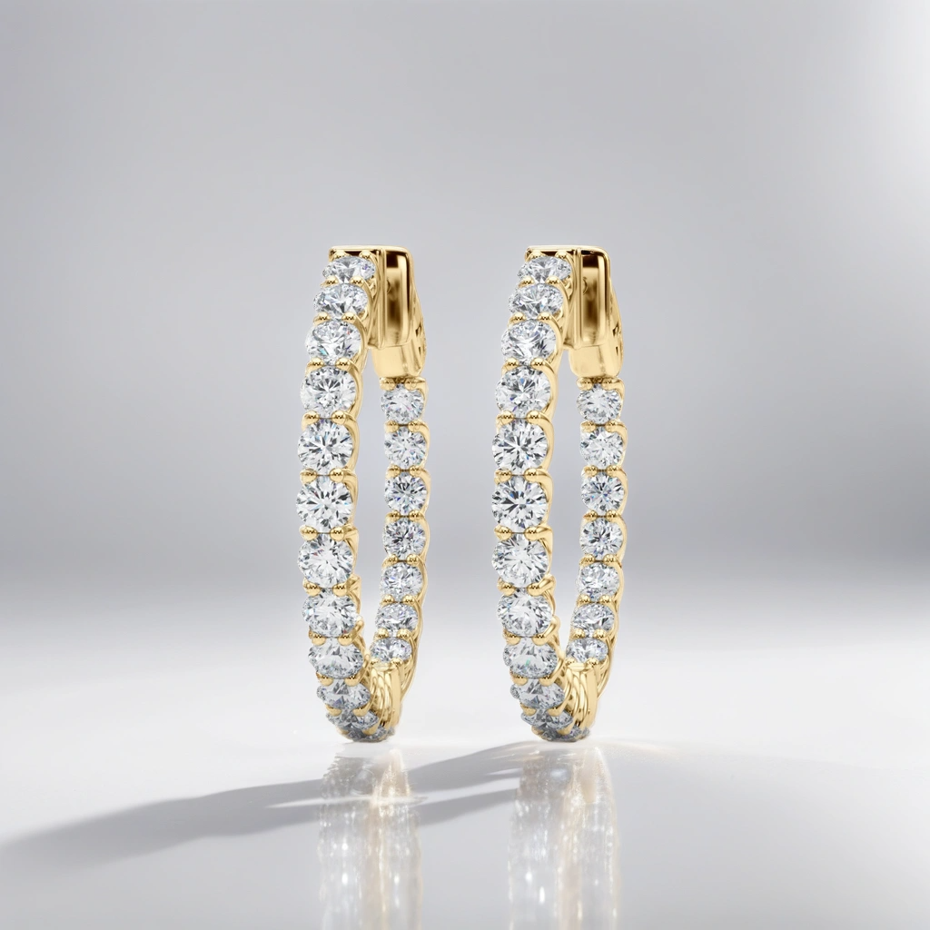 Inside Out Diamond Trellis Hoop Earrings (2.80 ct. tw.) (7196795404472)