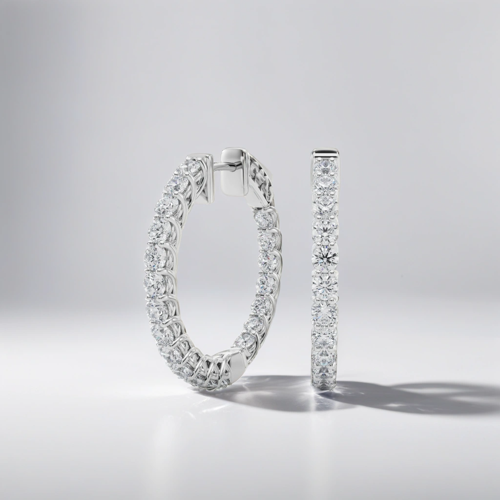 Inside Out Diamond Trellis Hoop Earrings (2.80 ct. tw.) (7196795404472)