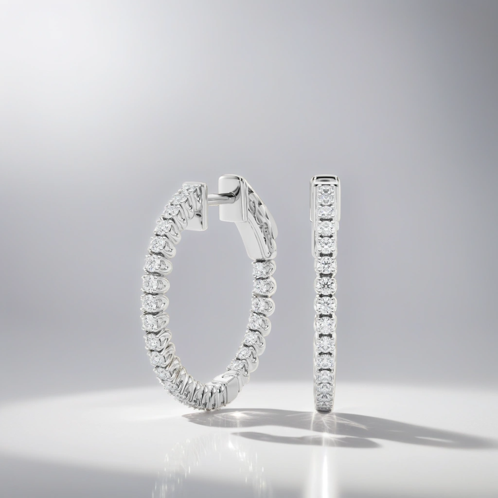 Classic Inside-Out Pavé Hoop Earrings (7196795568312)