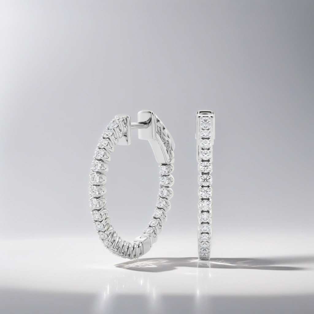 Classic Inside-Out Pavé Hoop Earrings (7196795568312)