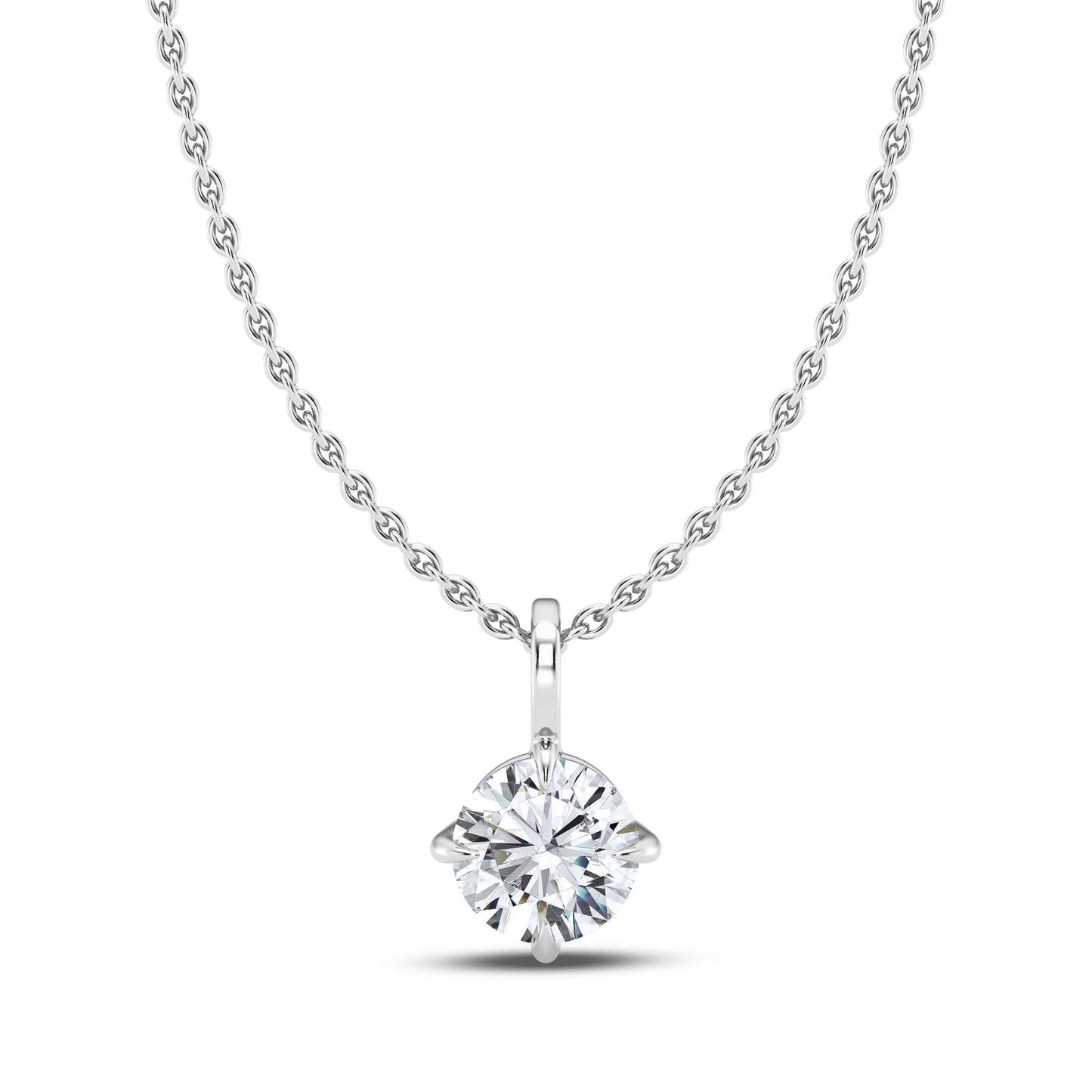 Classic Compass Set Diamond Solitaire Pendant (7356796928184)