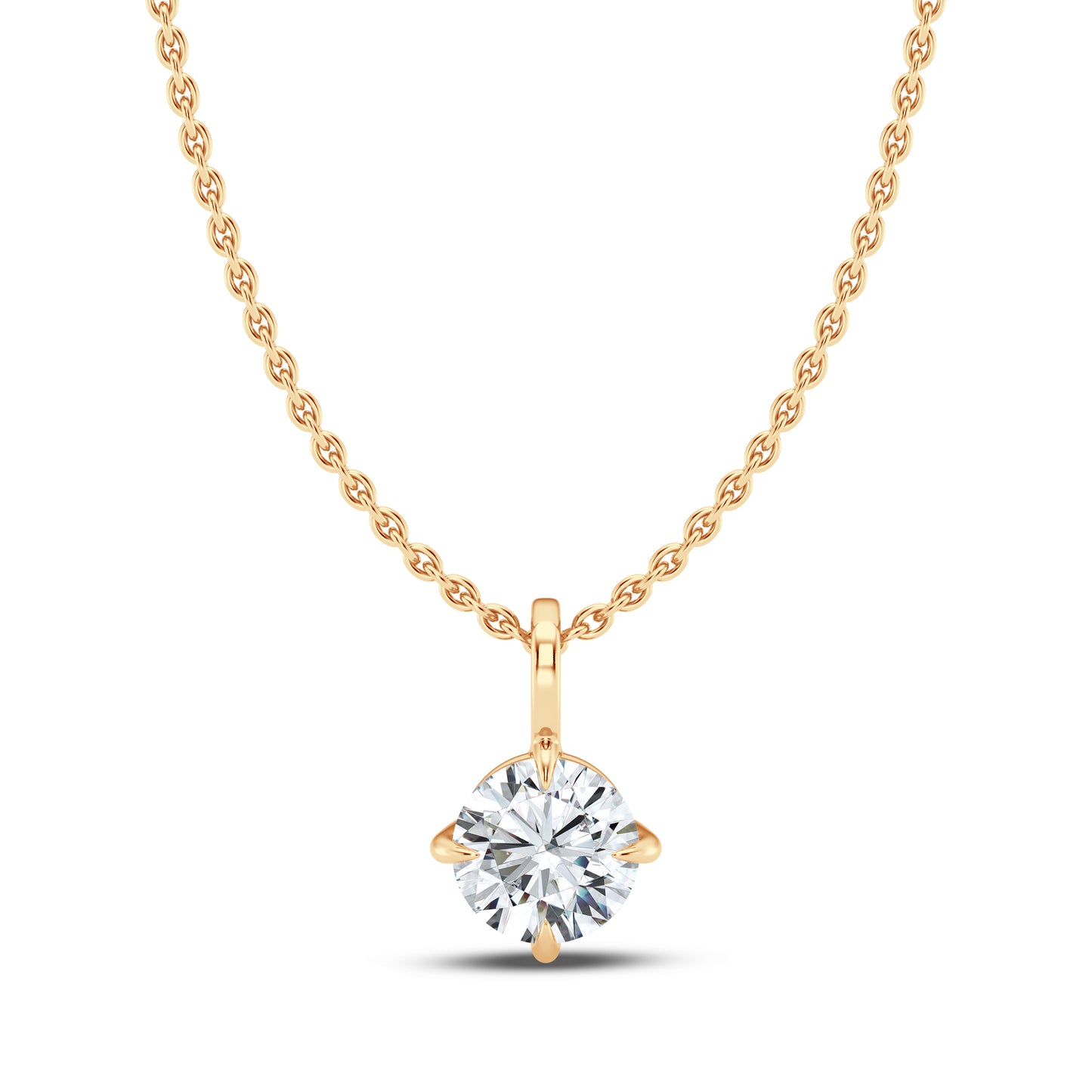 Classic Compass Set Diamond Solitaire Pendant (7356796928184)