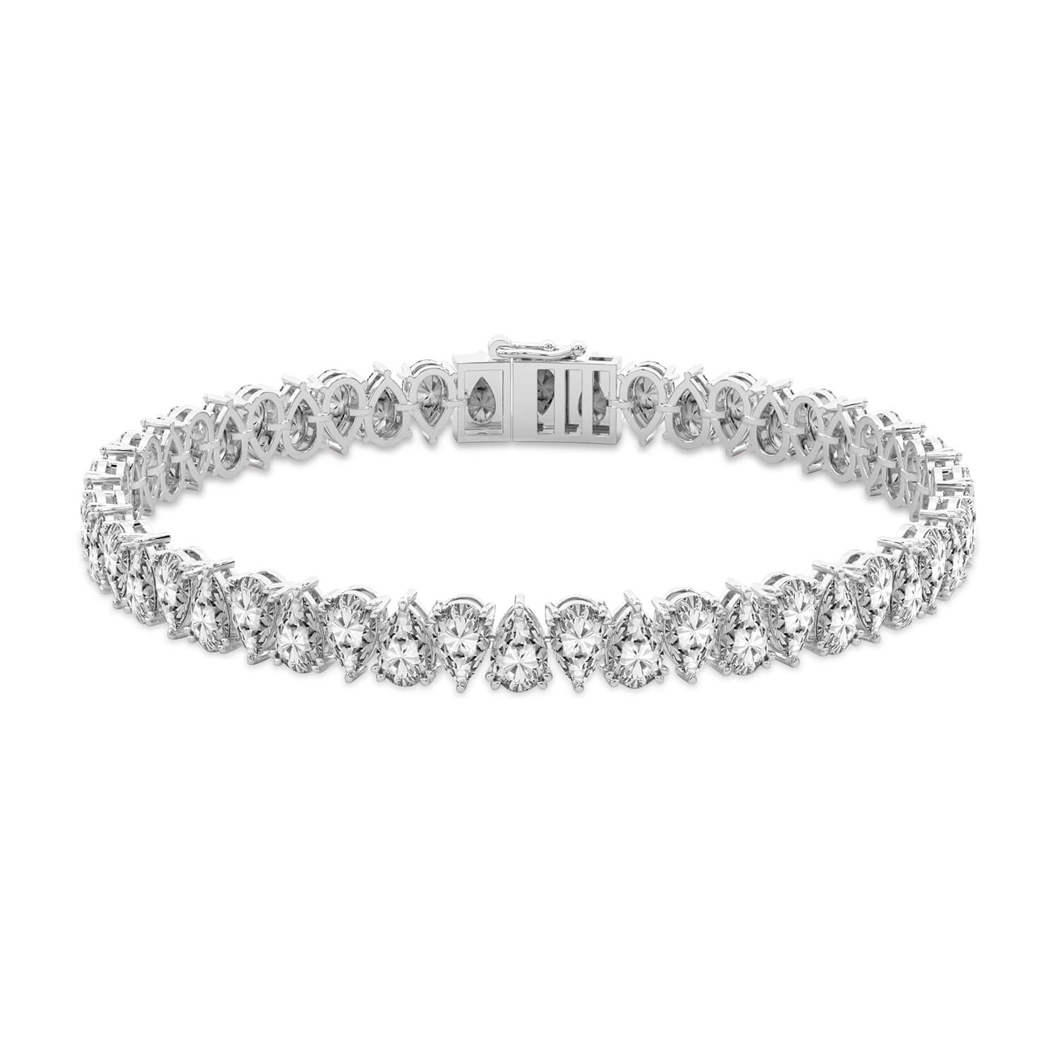 North-South Pear Lab Diamond Bracelet (7451164082360)