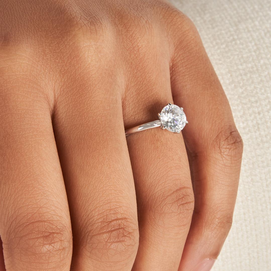 Ilana 6 Prong Solitaire Ring with Moissanite (7398454034616)