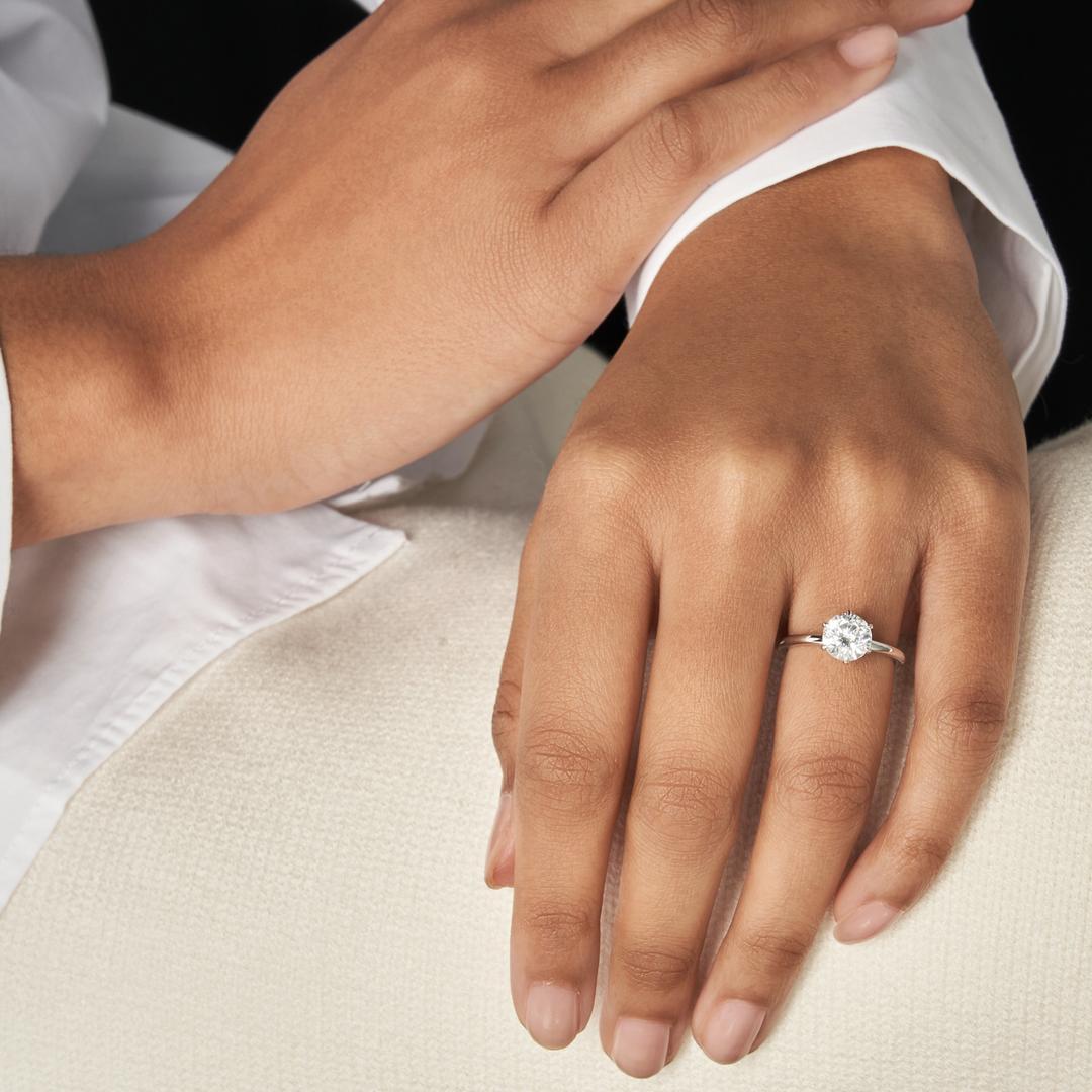 Ilana 6 Prong Solitaire Ring with Moissanite (7398454034616)