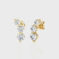 Graduated Curved Three-Stone Lab Diamond Drop Earrings (.50 ct tw)