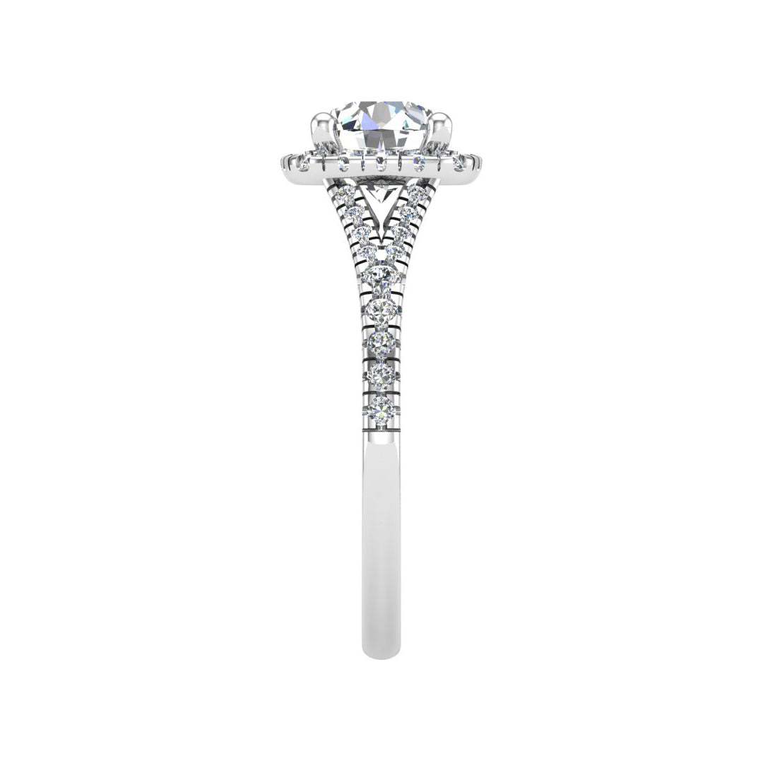 Grace Halo Engagement Ring with Moissanite (7285386674360)