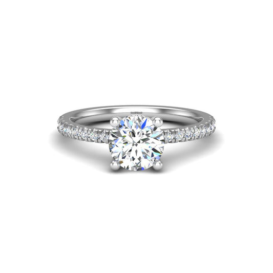 Gabriella Pavé Hidden Halo Engagement Ring with Moissanite (7285383790776)