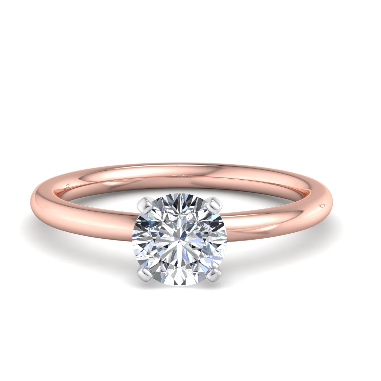 Leah 4 Prong Solitaire Ring with Moissanite (7281798709432)