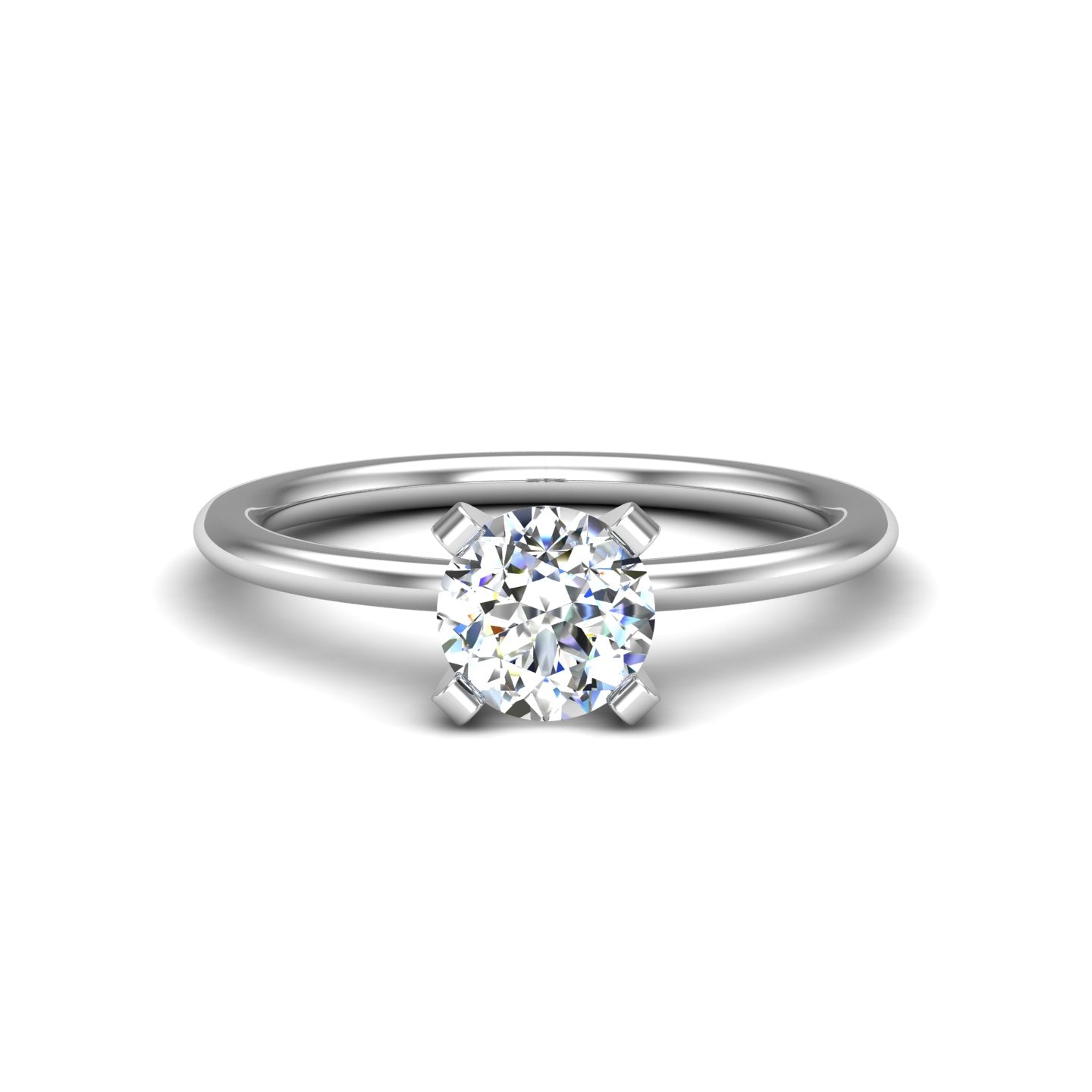 Kinley 4 Prong Solitaire Engagement Ring with Moissanite (7288517329080)