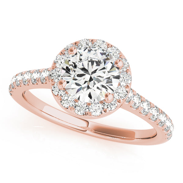 Layla Halo Engagement Ring with Round Moissanite (7285985149112)