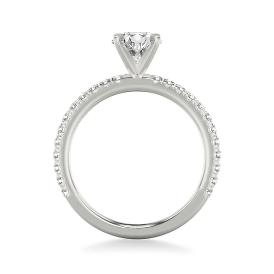 Hope Classic Pavé Engagement Ring with Moissanite (7283141869752)