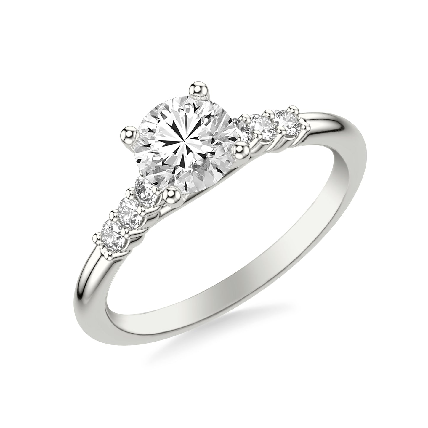 Elizabeth Diamond Engagement Ring with Moissanite (7283137937592)